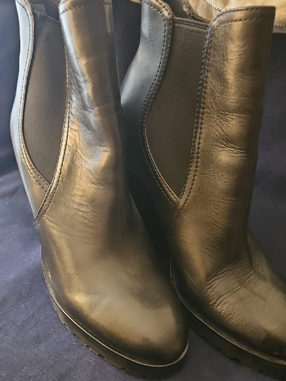 Michael Kors Black Leather Chelsea Ankle Boots